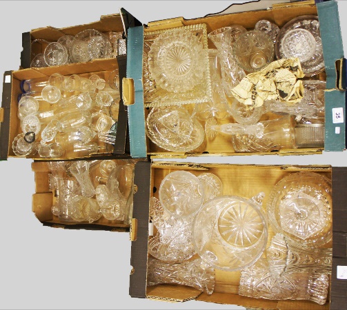 Five trays containing a large