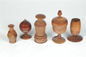 FIVE TREEN ITEMS.  American  2