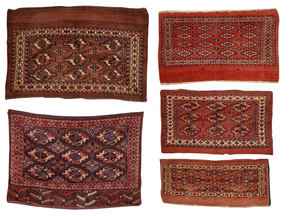 FIVE TURKOMAN TRAPPINGS, CA.