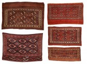 FIVE TURKOMAN TRAPPINGS, CA. 1