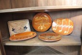 FIVE TURTLE CREEK REDWARE DISH