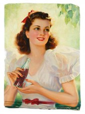 Five unframed Coca-Cola illust