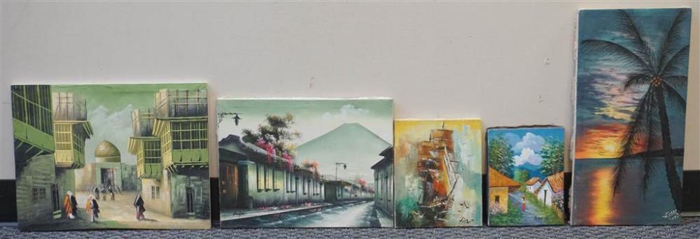 FIVE UNFRAMED PREDOMINANTLY