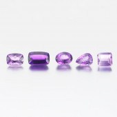 FIVE UNMOUNTED 80.12 CT TOTAL