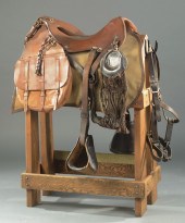 FIVE U.S. CAVALRY TACK ITEMS M