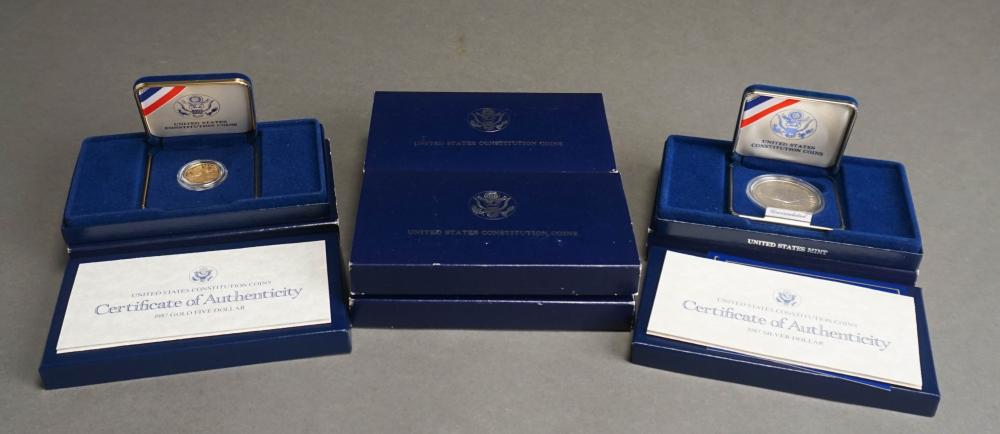 FIVE U.S. CONSTITUTION ONE DOLLAR