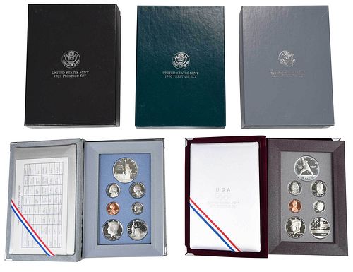 FIVE U.S. MINT PRESTIGE PROOF