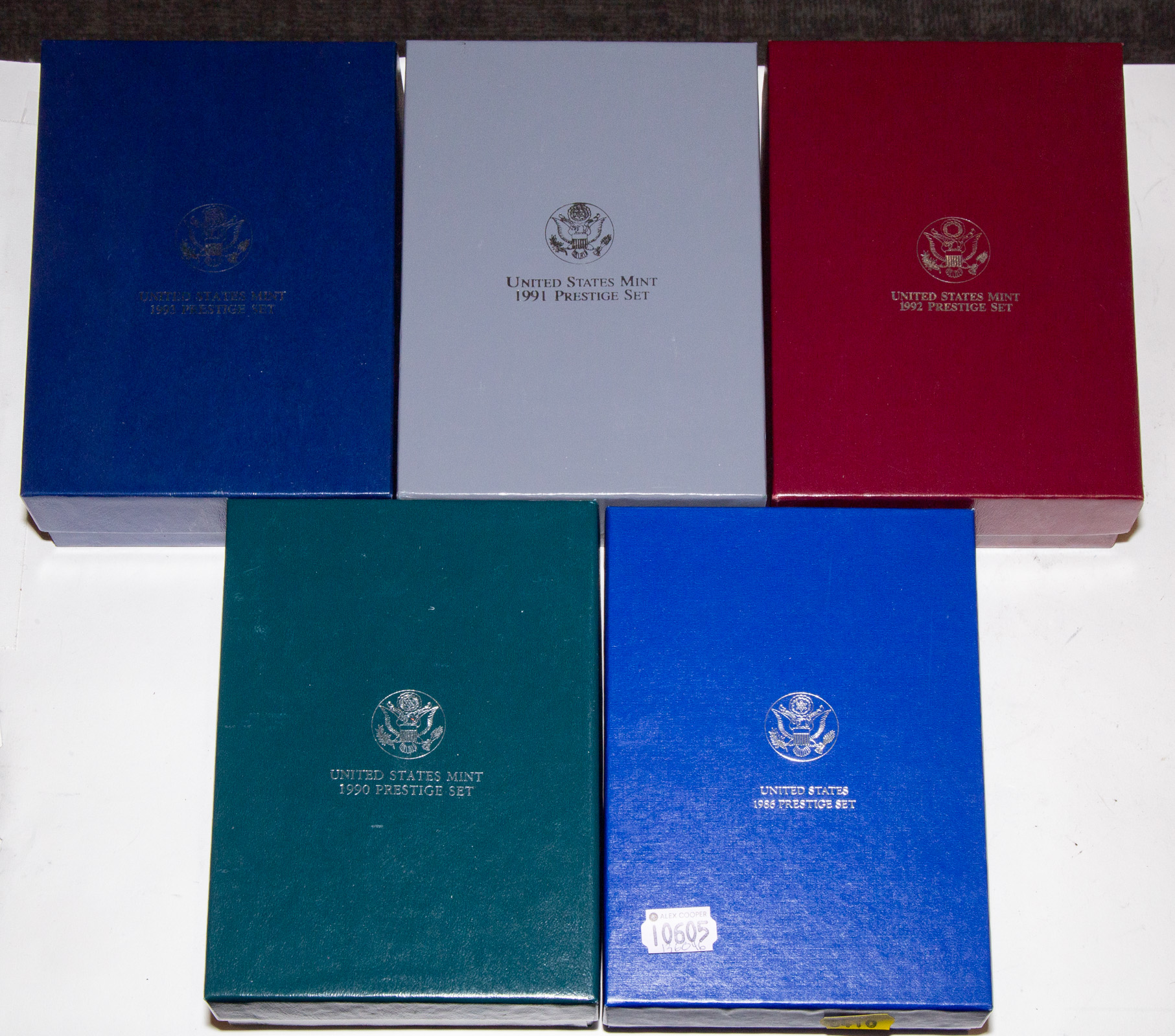 FIVE US PRESTIGE PROOF SETS: 86,
