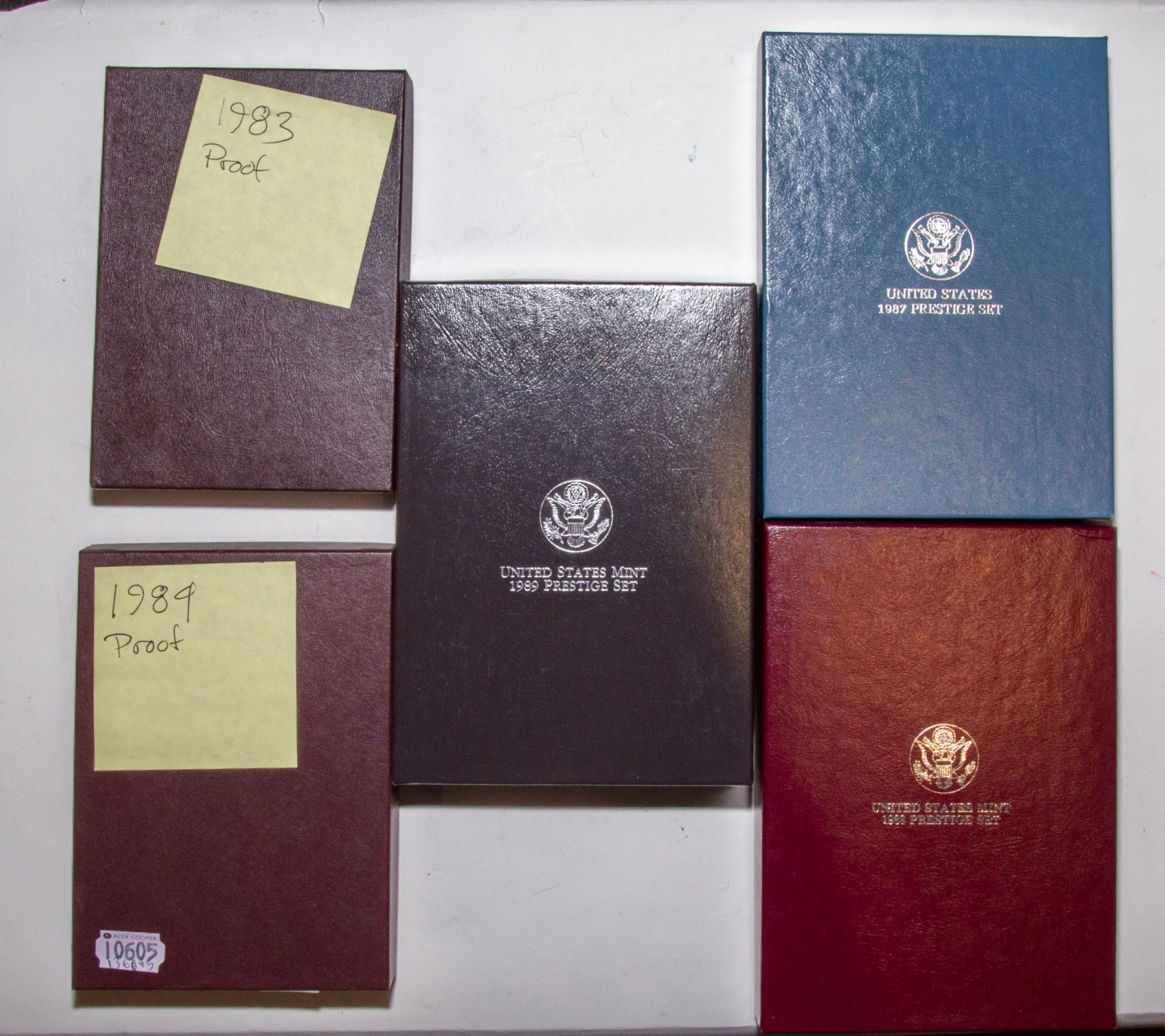FIVE US PRESTIGE PROOF SETS: 83,