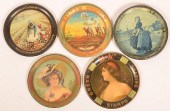 FIVE VARIOUS ADVERTISING TIN L