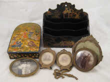 Five various gilt metal photo