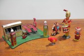 FIVE VARIOUS TIN TOYS.  Americ