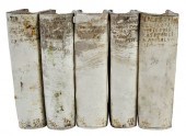 FIVE VELLUM BOUND THEOLOGICAL