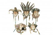 FIVE VENETIAN CARNEVALE-STYLE