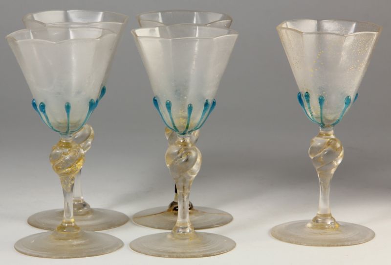 Five Venetian Glass