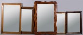 FIVE VICTORIAN STYLE WOOD MIRR