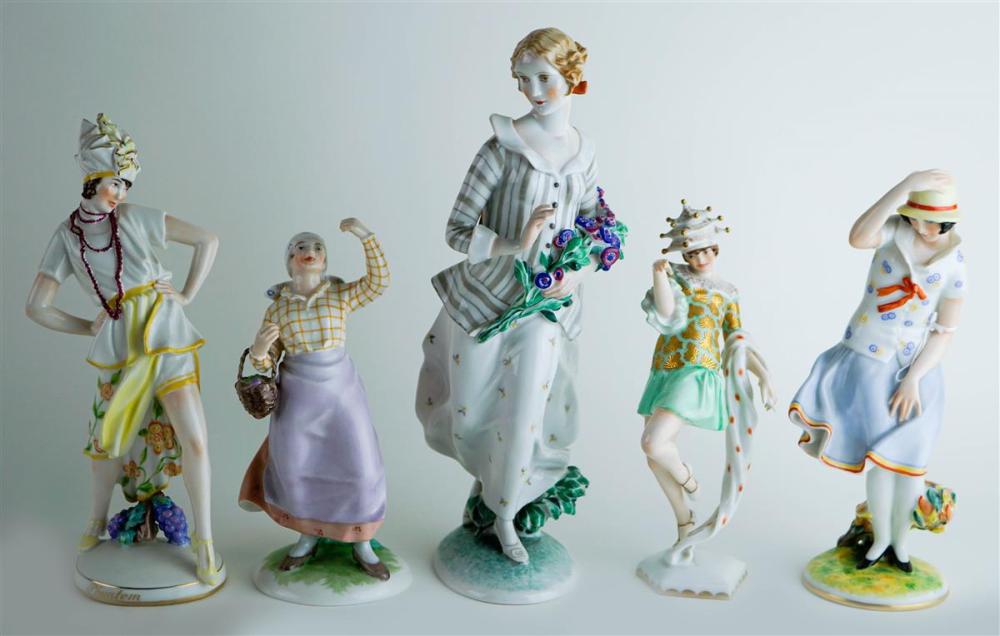 FIVE VIENNA AUGARTEN PORCELAIN