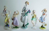 FIVE VIENNA AUGARTEN PORCELAIN