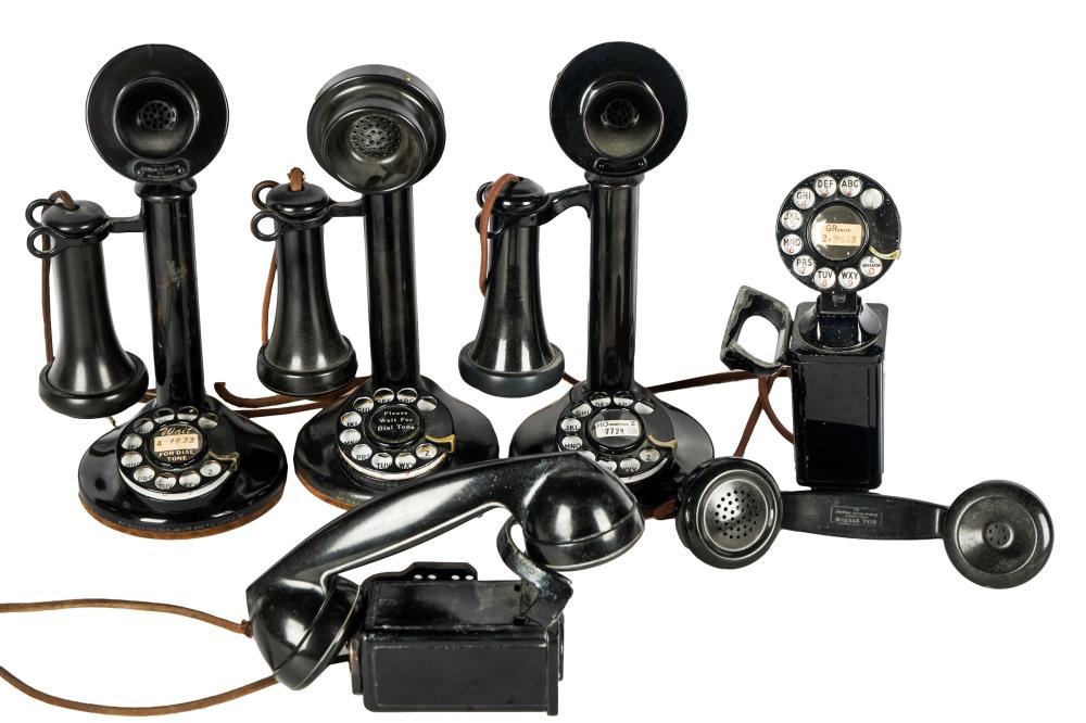 FIVE VINTAGE AMERICAN TELEPHONESone