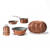 FIVE VINTAGE COPPER ITEMS  The