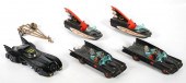 FIVE VINTAGE CORGI BATMAN VEHI