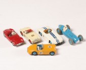 Five vintage Dinky die cast ra