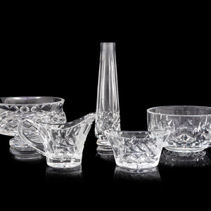 Five Waterford Cut Glass Table