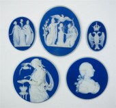FIVE WEDGWOOD DEEP-BLUE DIP JA