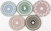 FIVE WEDGWOOD JASPERWARE PLATE
