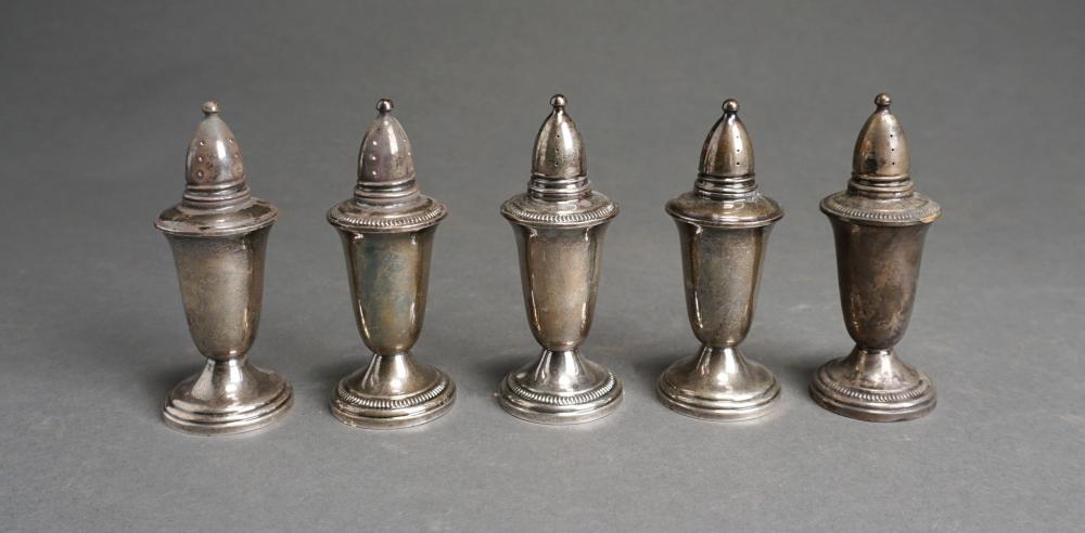 FIVE WEIGHTED STERLING SILVER