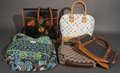 FIVE WOMEN'S HANDBAGS, INCLUDI
