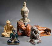 FIVE WOOD, STONE AND COMPOSITI