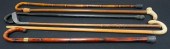 FIVE WOOD WALKING STICKS AND H
