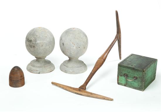 FIVE WOODEN ITEMS.  American 