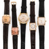 FIVE WRISTWATCHES Gruen Curvex
