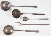 FIVE WROUGHT IRON KITCHEN UTEN