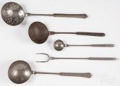 FIVE WROUGHT IRON KITCHEN UTEN