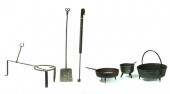 ***FIVE WROUGHT IRON UTENSILS.