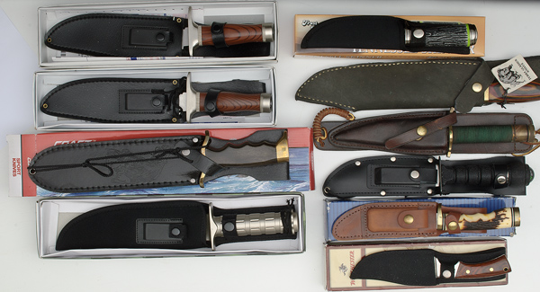 Fixed Blade Hunting Knives Lot of