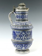 FLAGON - German stoneware flag