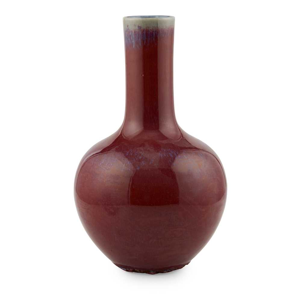FLAMBÉ-GLAZED BOTTLE VASE 20TH