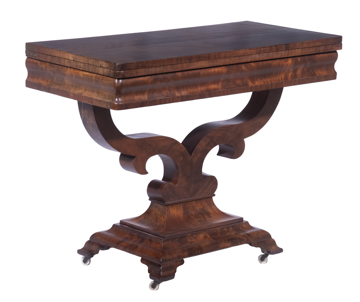 FLAME MAHOGANY GAME TABLE