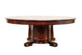 FLAME MAHOGANY INLAID DINING T