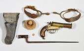 FLARE GUN, BAYONET, SPURS AND