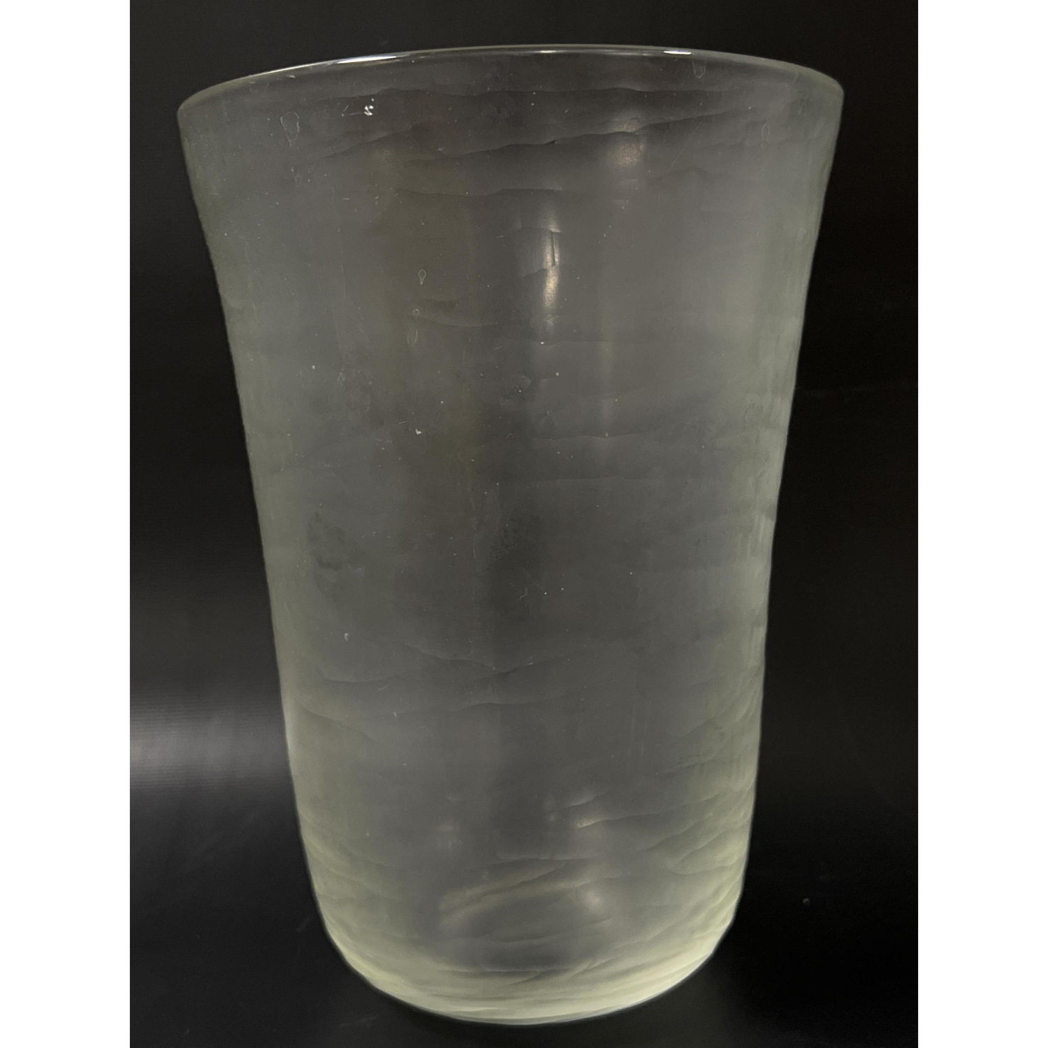 Flared Carved Glass Vase. Scarpa