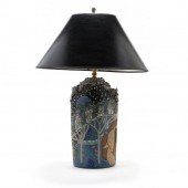 FLAT SIDED CERAMIC TABLE LAMP,