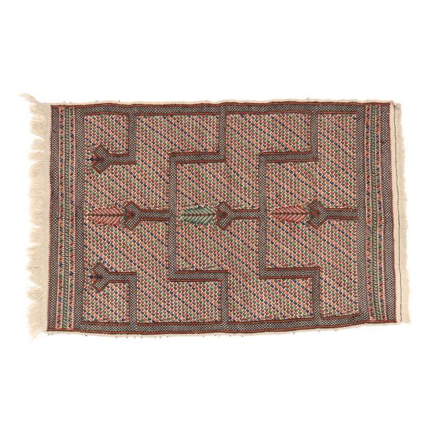 FLAT-WEAVE PRAYER RUG WITH