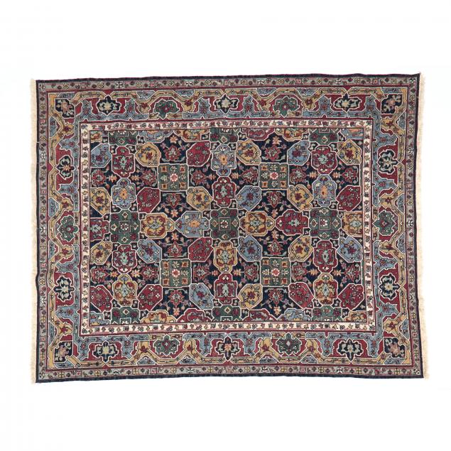 FLAT WEAVE RUG Field with floral