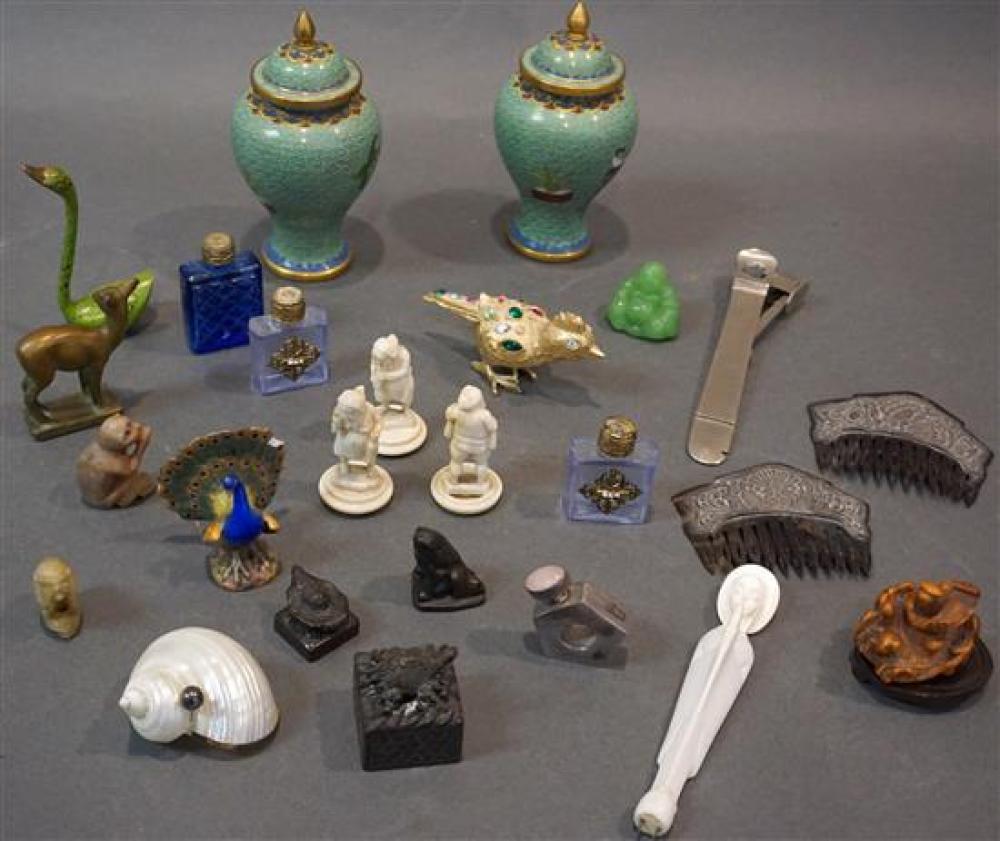 FLAT WITH CHINESE CARVINGS, METAL