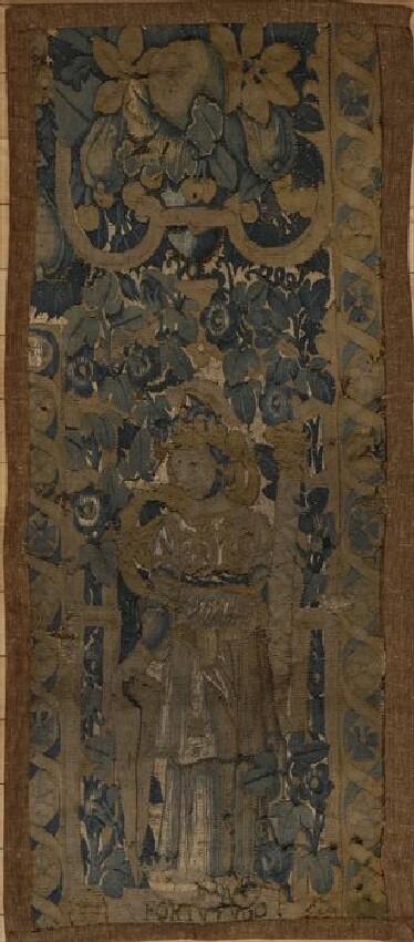 FLEMISH 17TH C. TAPESTRY BORDER